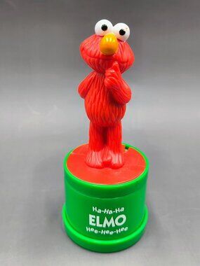 Vintage 1997 Rose Art Sesame Street ELMO Figurine Stamper - Giggling Tee Hee Ha
